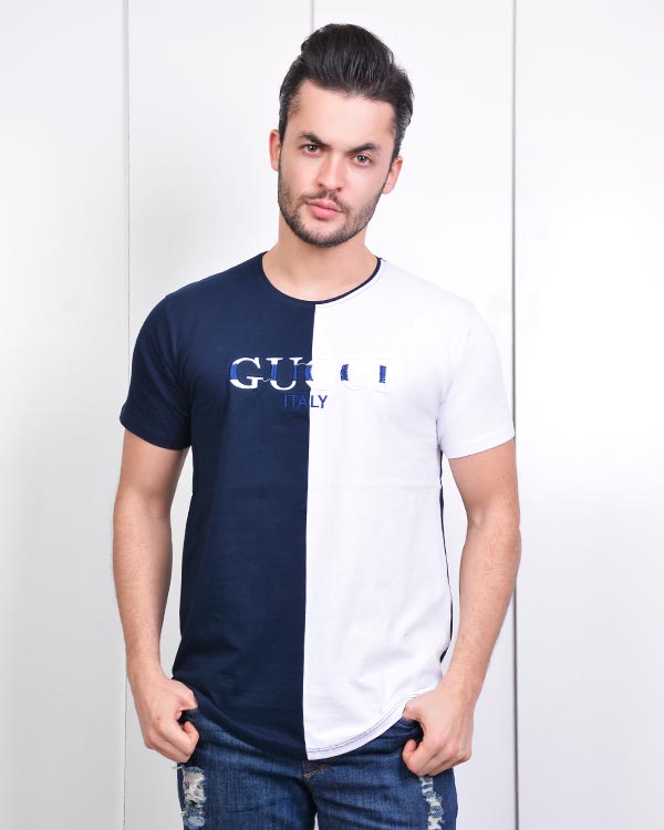 تی شرت یقه گرد طرح GUCCI مدل 0818