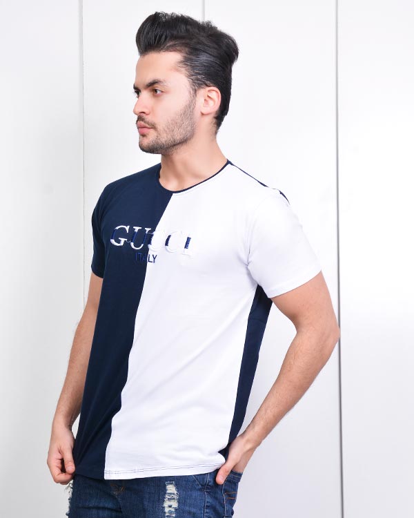 تی شرت یقه گرد طرح GUCCI مدل 0818