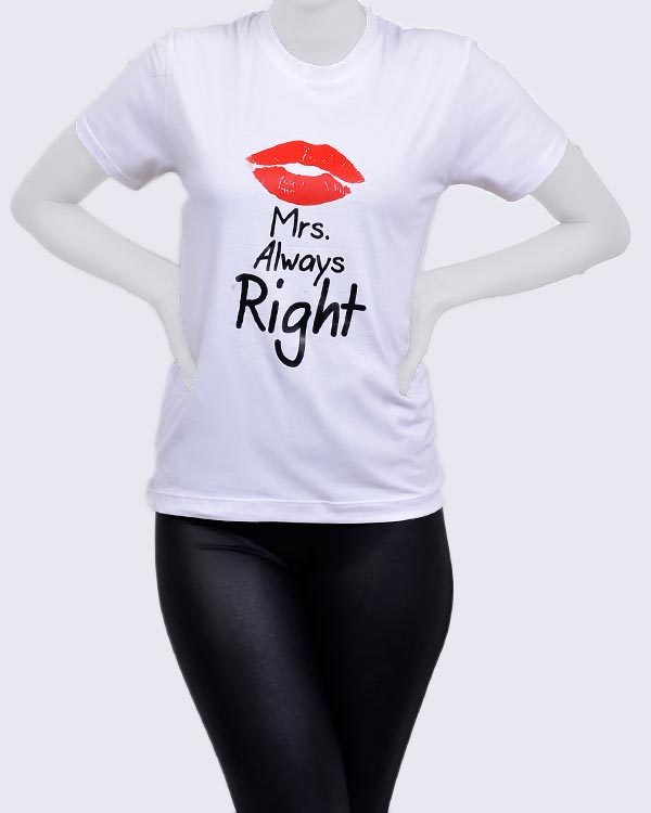 ست تیشرت دوعددی mr & mrs rightمدل 9854