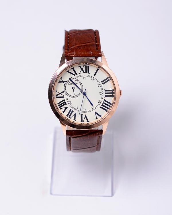ست ساعت بند چرمی طرح CARTIER مدل 8711