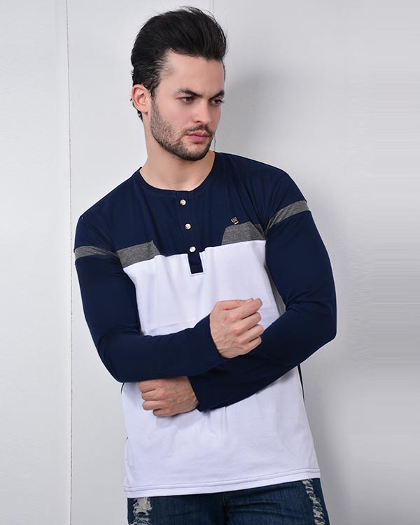 تی شرت آستین بلند یقه گرد مدل 0799