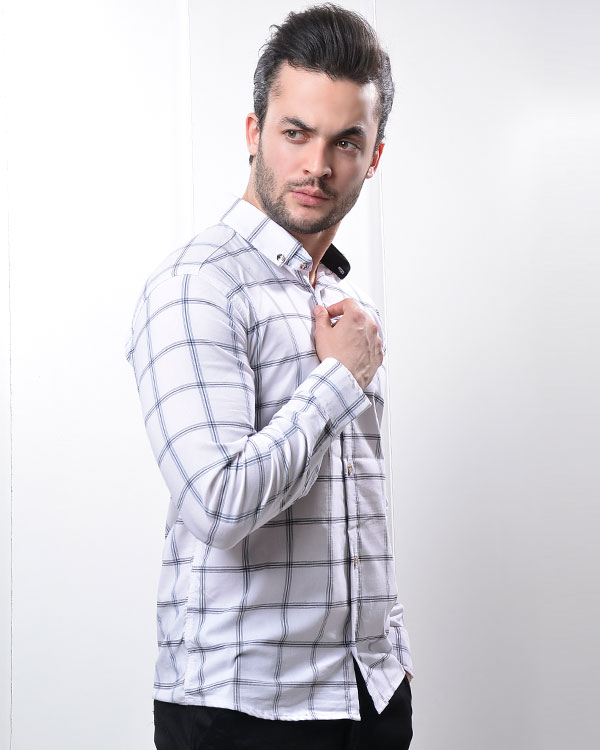 پیراهن مردانه چهارخانه 0758