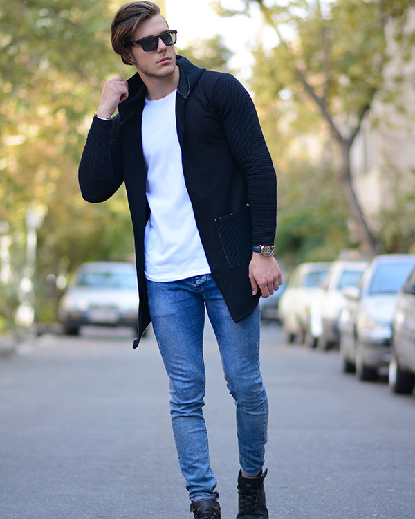 هودی مردانه کلاه دار مدل 8477 