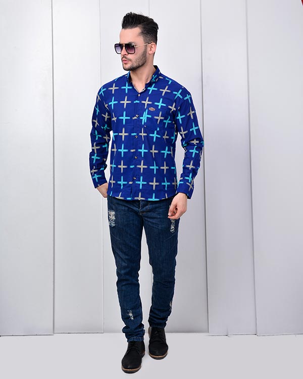 پیراهن مردانه آبرنگی مدل 0668