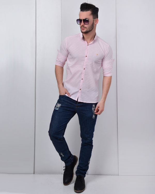 پیراهن مردانه چهارخانه برجسته مدل 0665