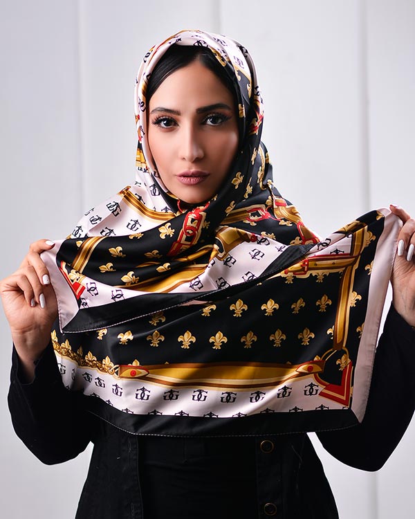 روسری ساتن طرح GUCCI مدل 0632