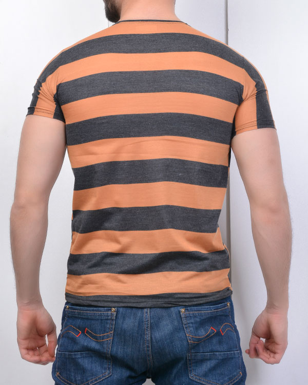تی شرت یقه گرد راه راه مدل 0591