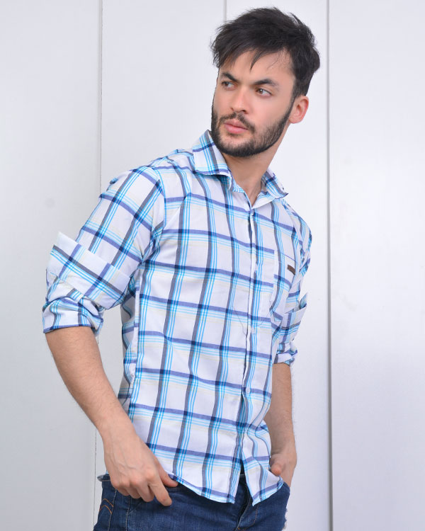 پیراهن مردانه چهارخانه مدل0539
