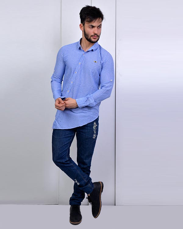 پیراهن مردانه چهارخانه مدل 0542
