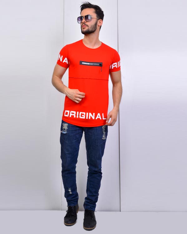 تی شرت یقه گرد مدل 3499