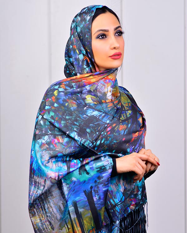 شال طرح جنگل مدل 3513