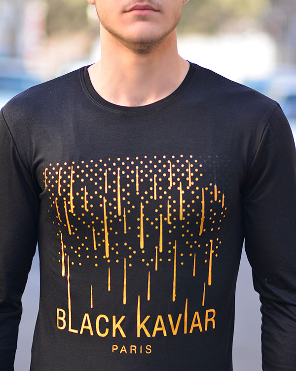 تیشرت مردانه طرح BLACK KAVIAR مدل 4850