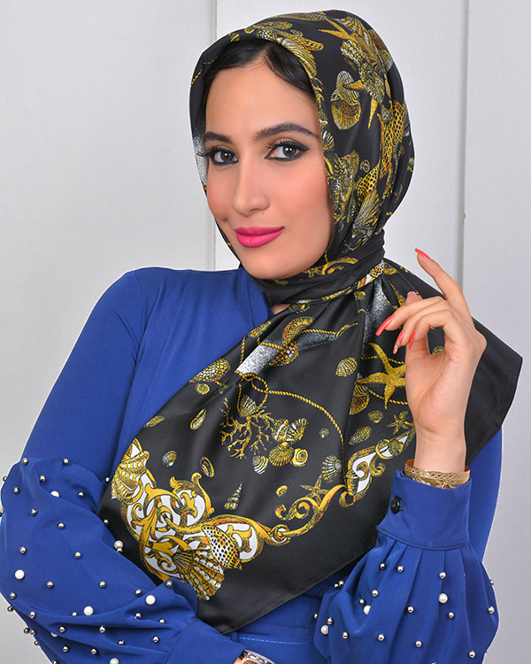 روسری طرح دریا مدل 3456