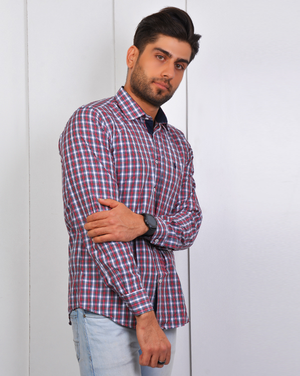 پیراهن مردانه چهارخانه مدل3419