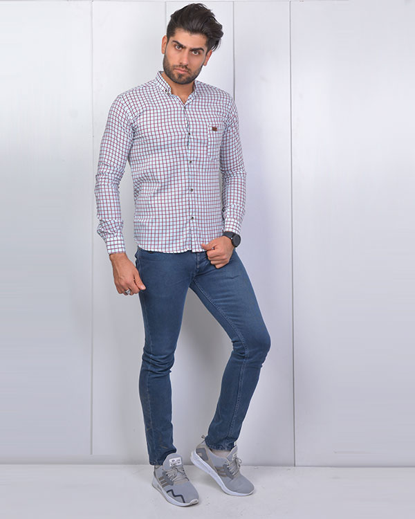 پیراهن مردانه چهارخانه مدل3386
