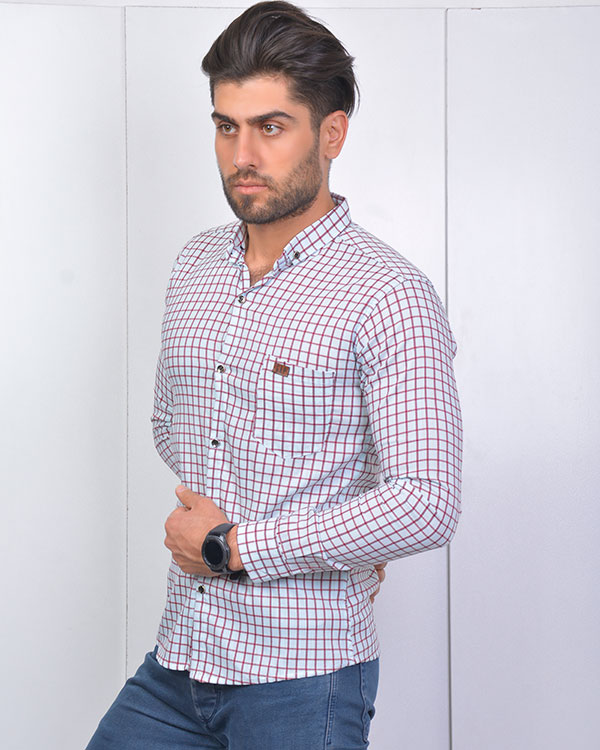 پیراهن مردانه چهارخانه مدل3386