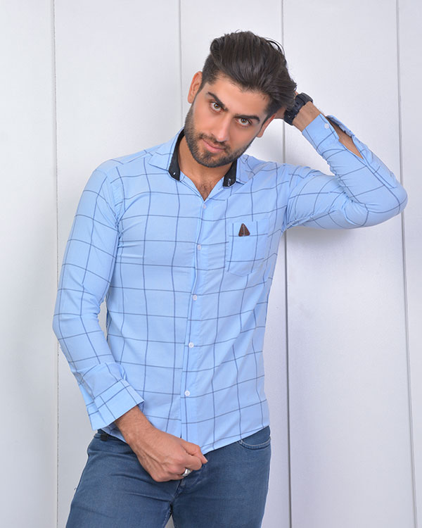 پیراهن مردانه چهارخانه مدل 3388