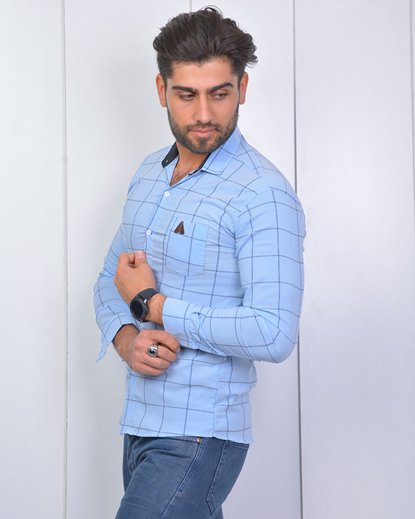 پیراهن مردانه چهارخانه مدل 3388