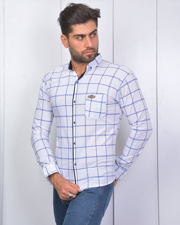 پیراهن مردانه چهارخانه درشت مدل 3389