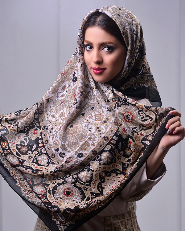 روسری حریری مدل 3058