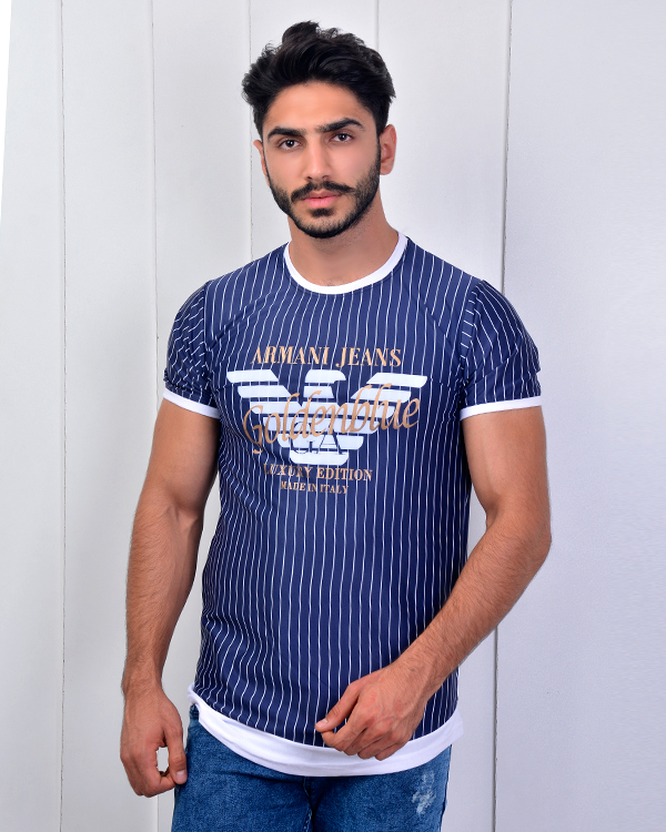 تی شرت راه راه آرمانی مدل 2949