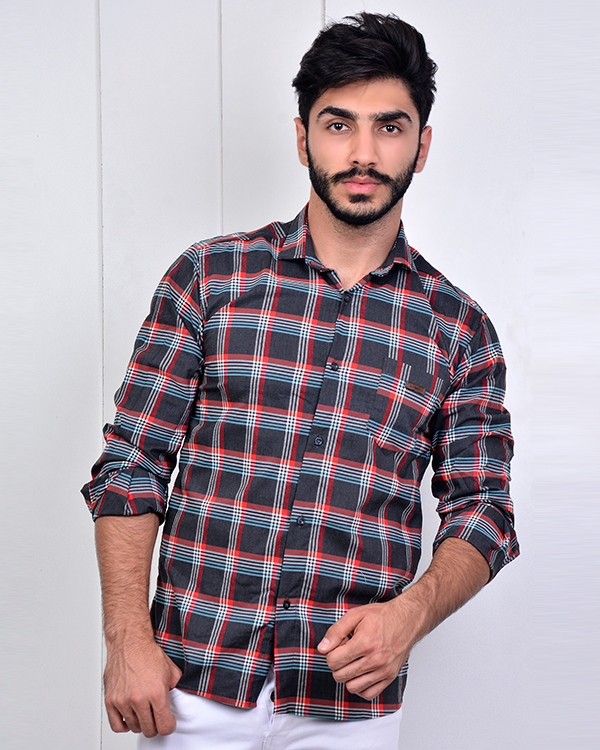 پیراهن مردانه چهارخانه مدل 2877