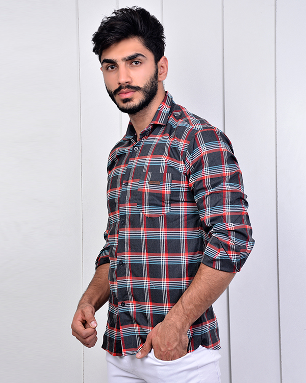 پیراهن مردانه چهارخانه مدل 2877