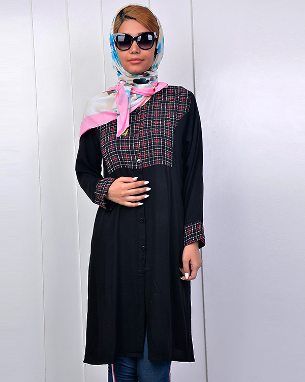 مانتو نخی سایز بزرگ مدل 2851