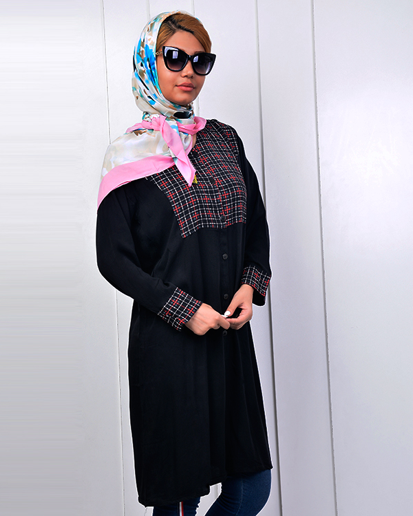 مانتو نخی سایز بزرگ مدل 2851