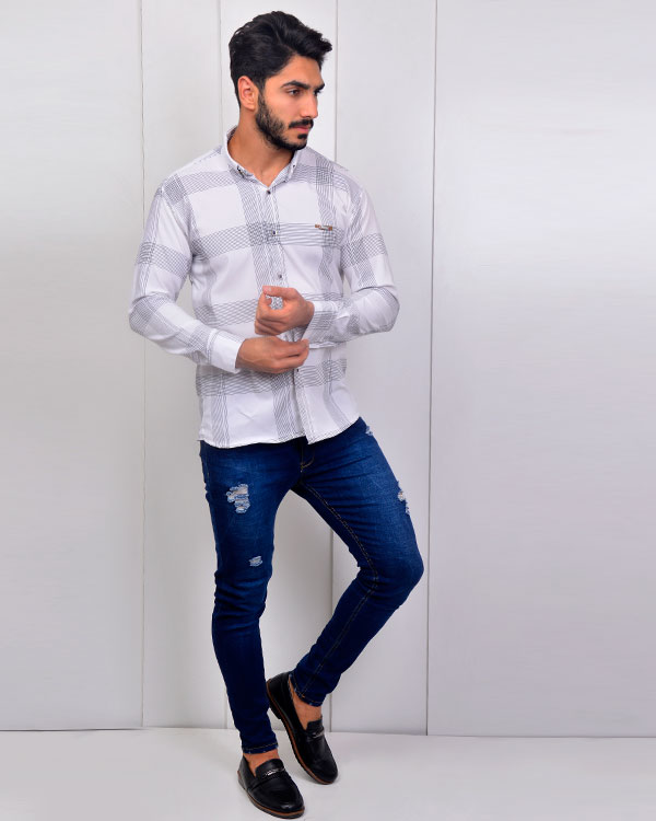 پیراهن مردانه راه راه مدل 2788