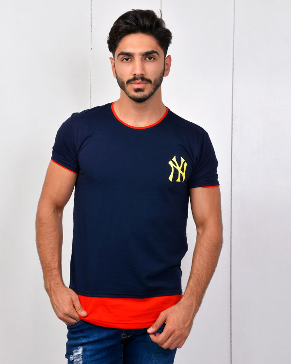 تی شرت یقه گرد NY مدل 2774