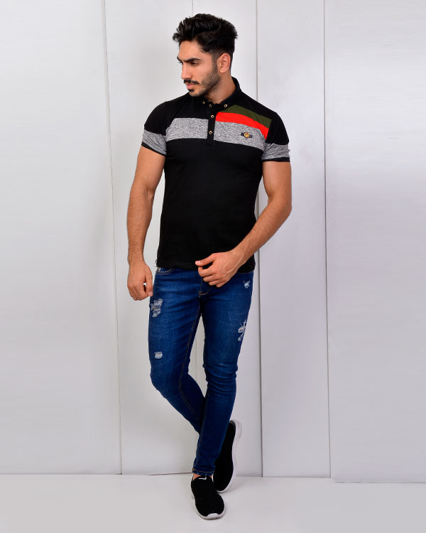 پولوشرت مردانه تکه دار مدل 2771