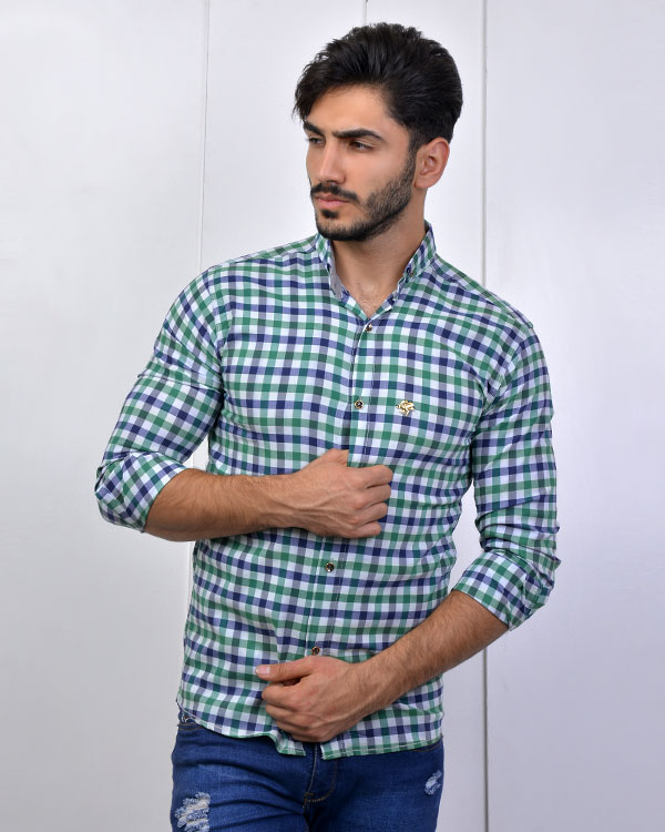 پیراهن مردانه چهارخانه رنگی مدل 2629