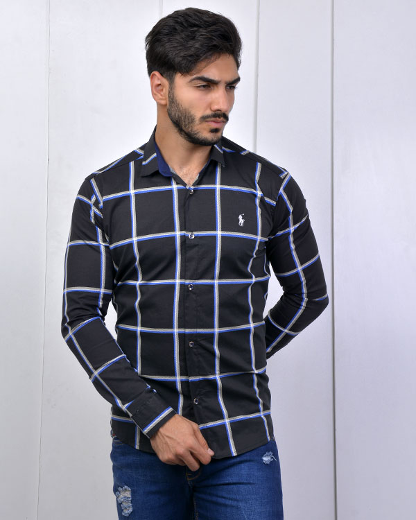 پیراهن مردانه چهارخانه POLOمدل 2627