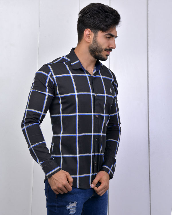 پیراهن مردانه چهارخانه POLOمدل 2627