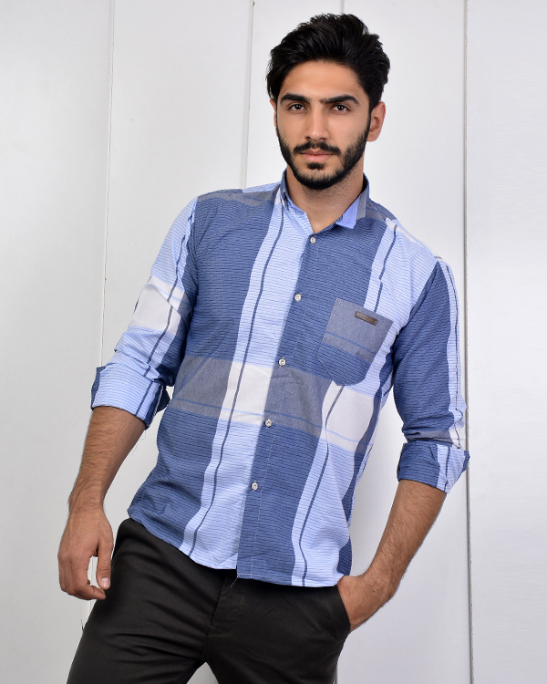 پیراهن مردانه دورنگ مدل 2594