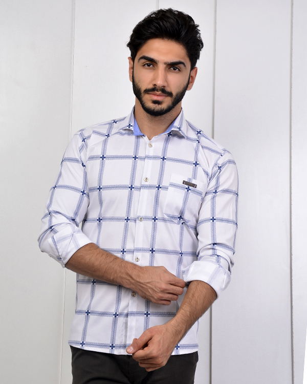 پیراهن مردانه خط سوزنی مدل 2596