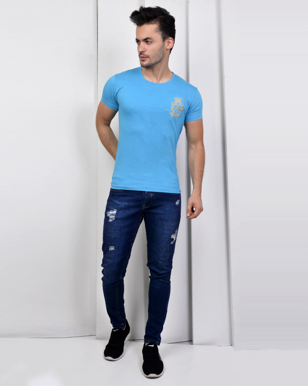 تی شرت رنگی ساده مدل 9671