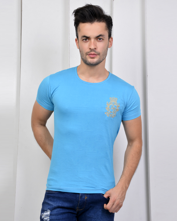تی شرت رنگی ساده مدل 9671