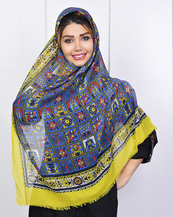 روسری طرح دار قواره دار مدل 2421
