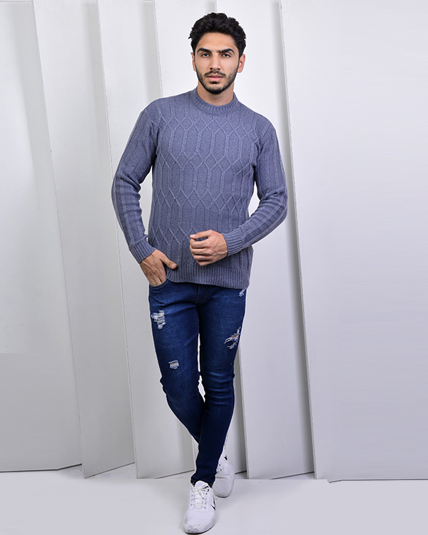 بلوز بافت یقه گرد مدل 2334