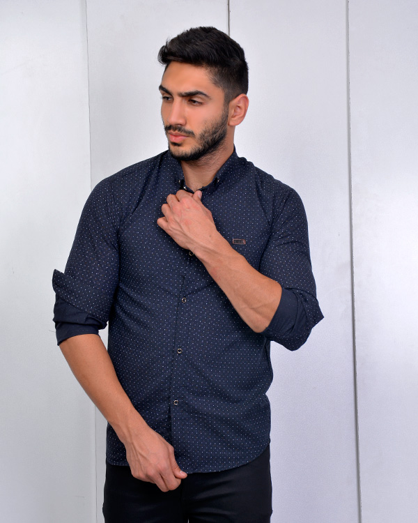 پیراهن مردانه خال خال مدل 2208