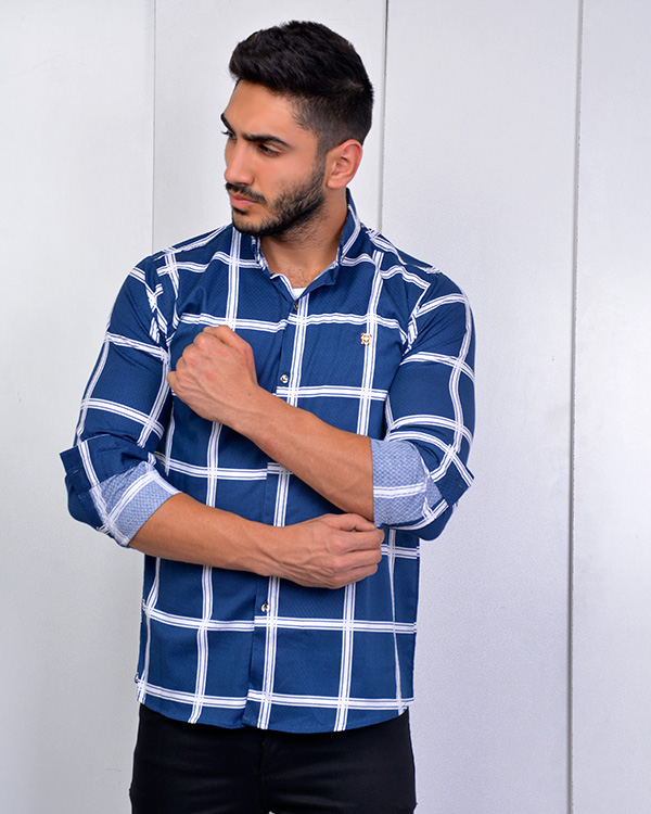 پیراهن مردانه سه خط مدل 2210