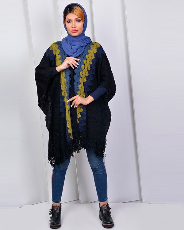 مانتو پانچ دخترانه خشتی مدل 2197