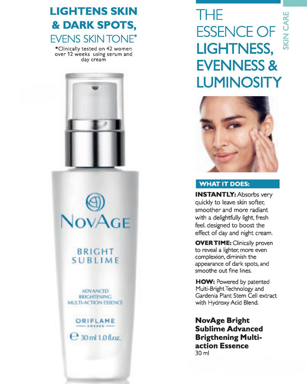 سرم ضدلک اوریفلیم NovAge Bright Sublime Advanced