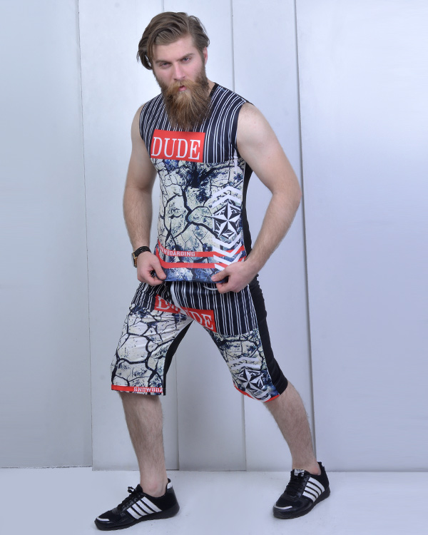 ست رکابی و شلوارک مردانه مدل 1503