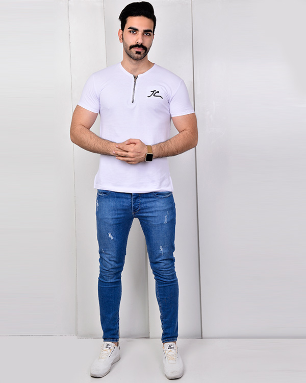 تی شرت یقه زیپی مدل 1577