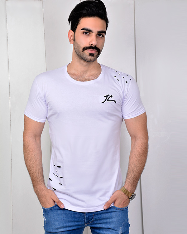 تی شرت یقه گرد زاپ دار مدل 1573