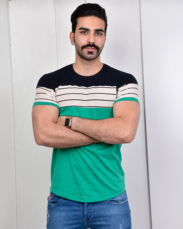 تی شرت دورنگ مدل 1617