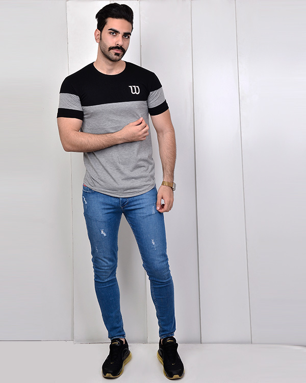 تی شرت یقه گرد مردانه مدل 1616
